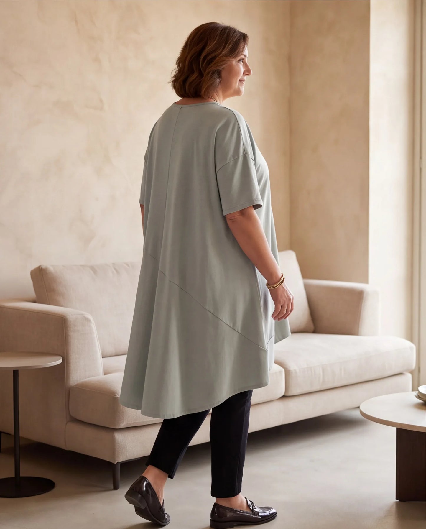 Plus Size Tunika mit asymmetrischem Schnitt