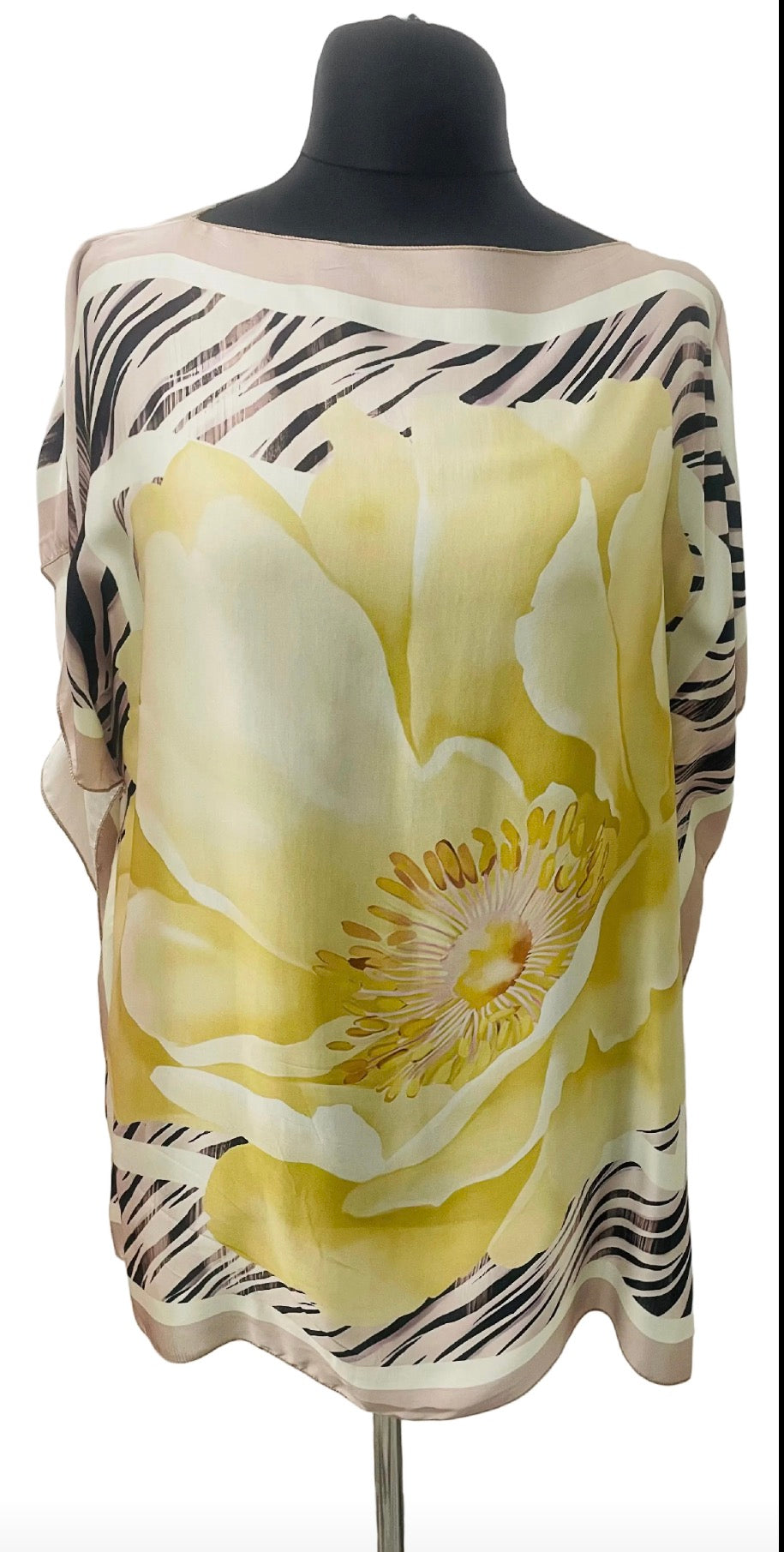 Poncho Bluse „Flowers Peonia“