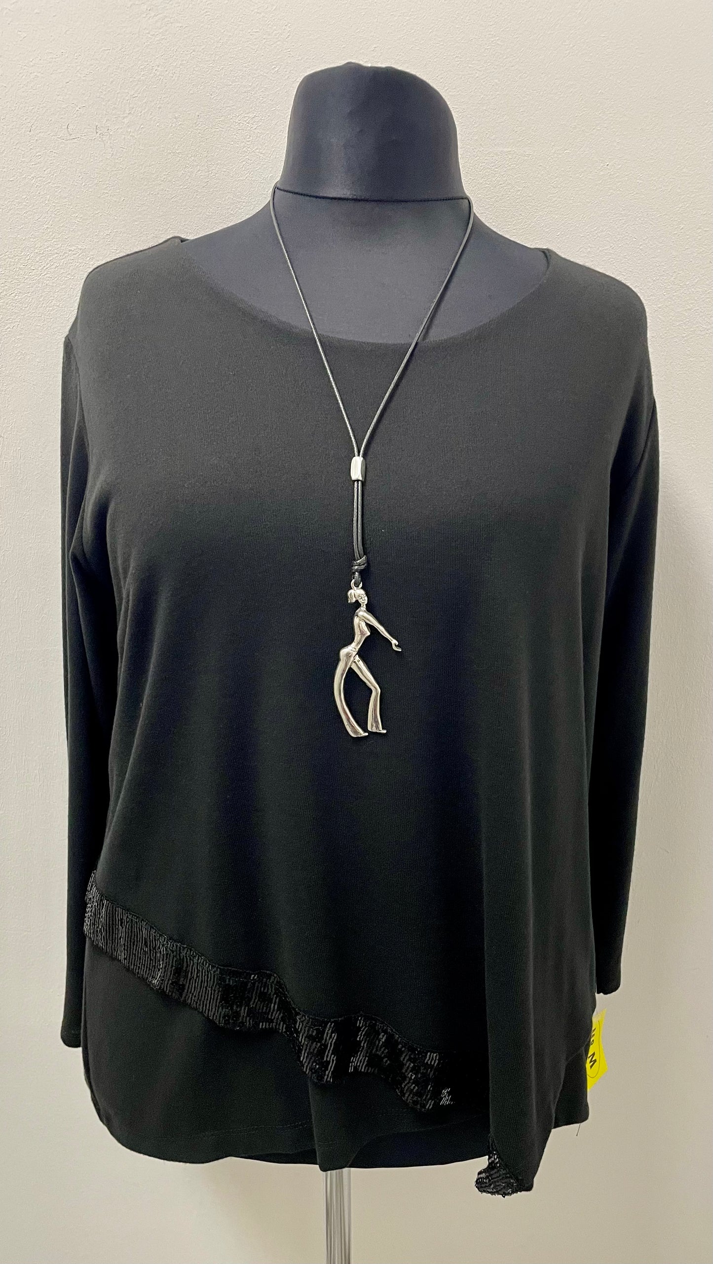 Pullover mit Glitzersaum