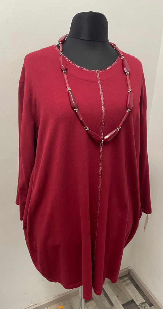 Tunika mit Kontrastnaht