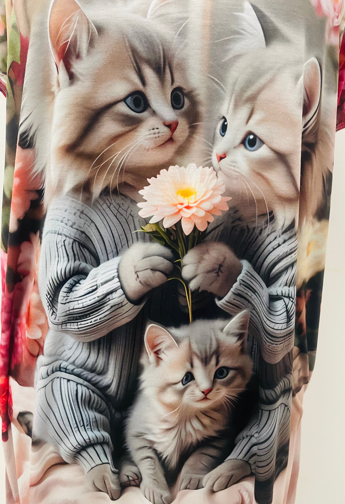 Tunika/Kleid mit Katzenmotiv