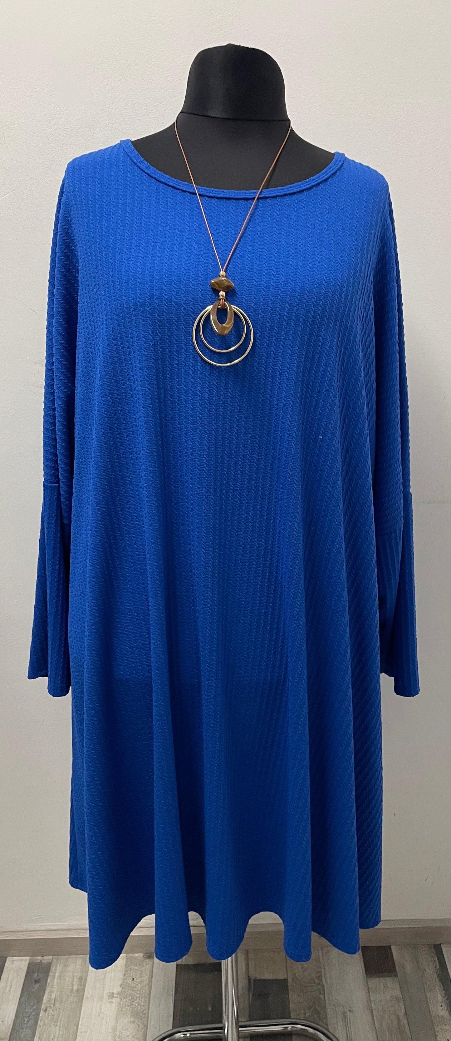 Jacquard Kleid aus Viskose mit Kette