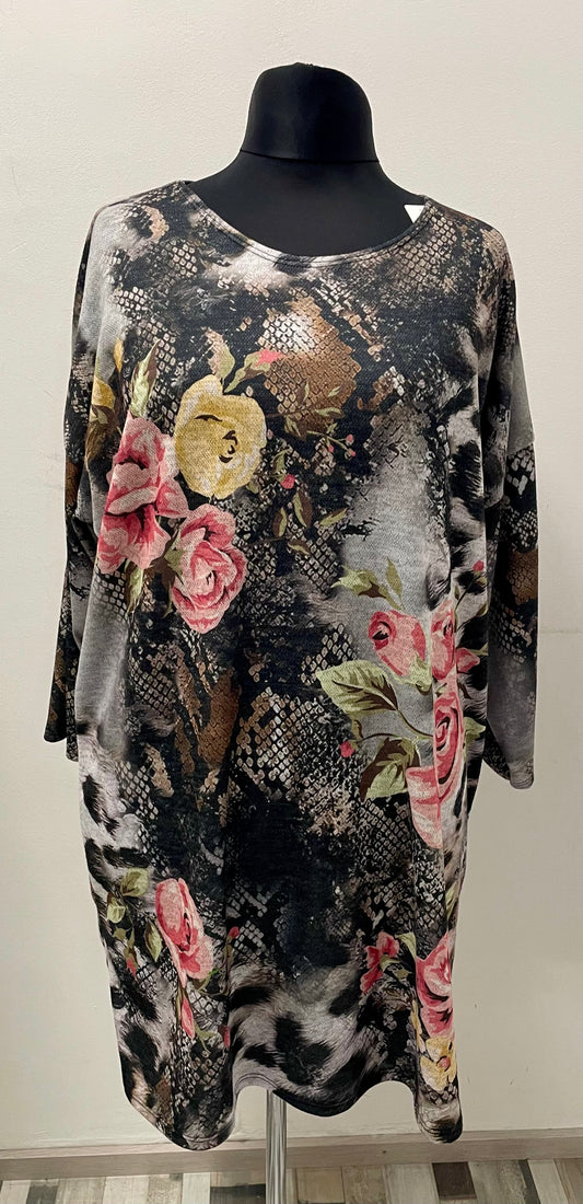 Kleid mit Loop-Schal