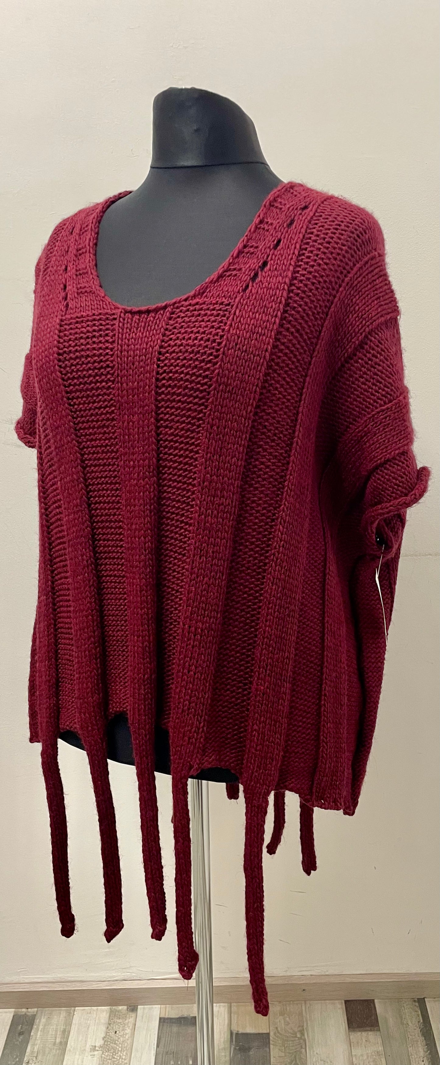 Strickpullover mit Zipfel