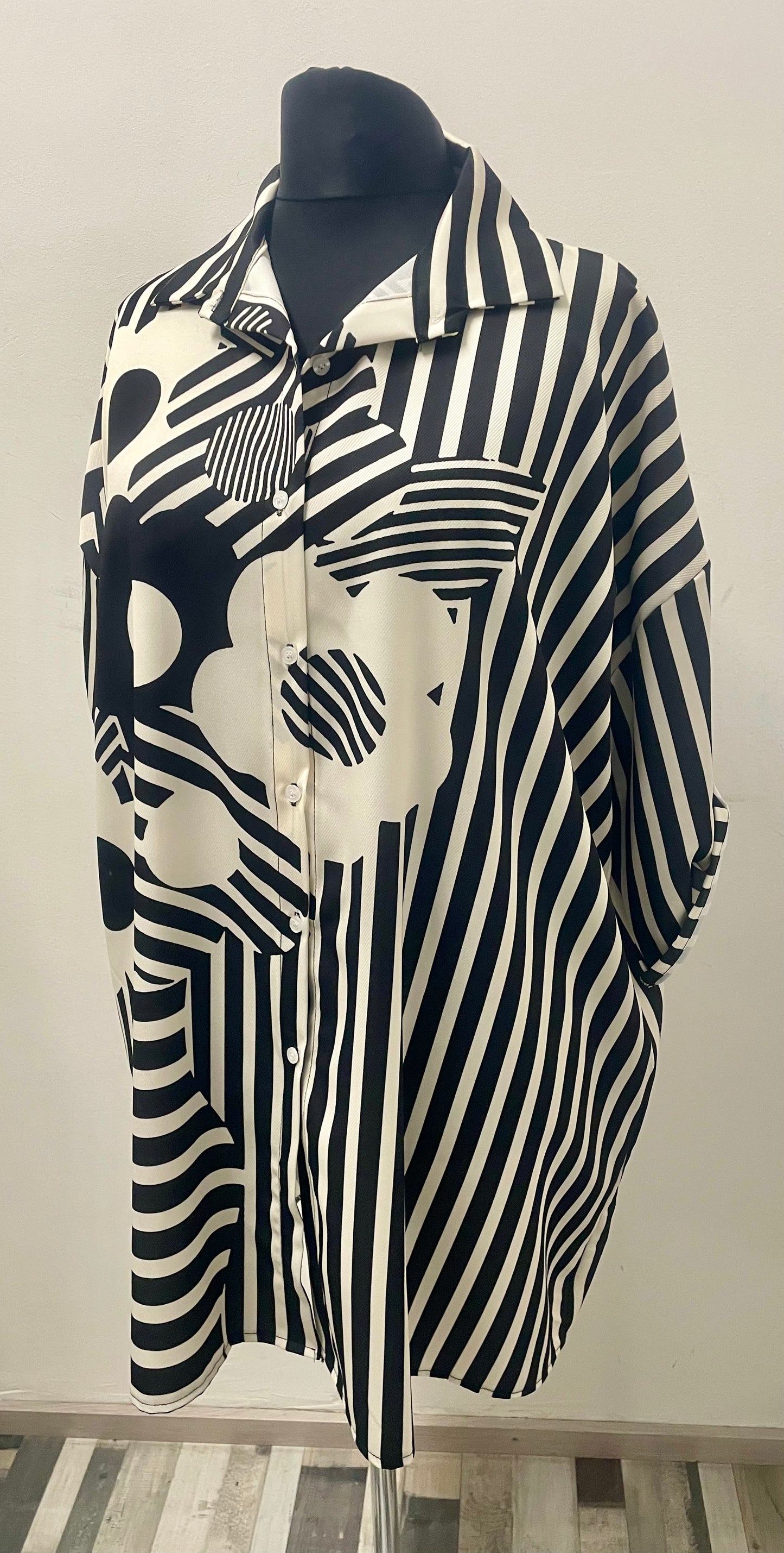 Longbluse gestreift