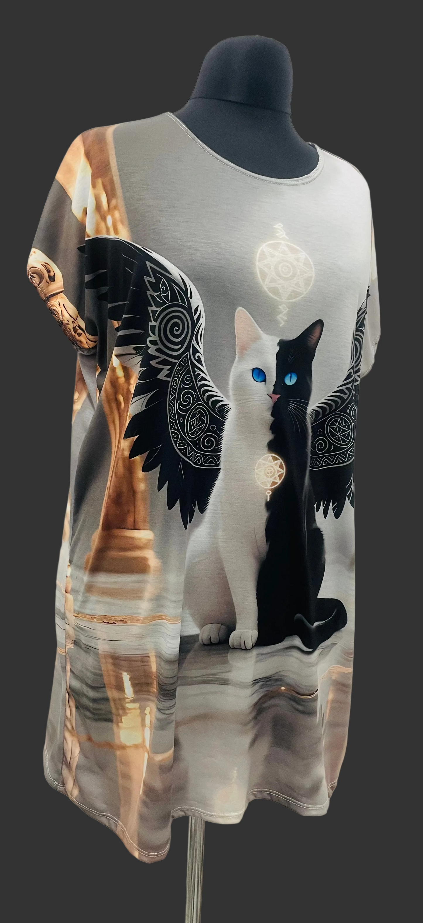Kleid/Tunika Katze mit Engelsflügel