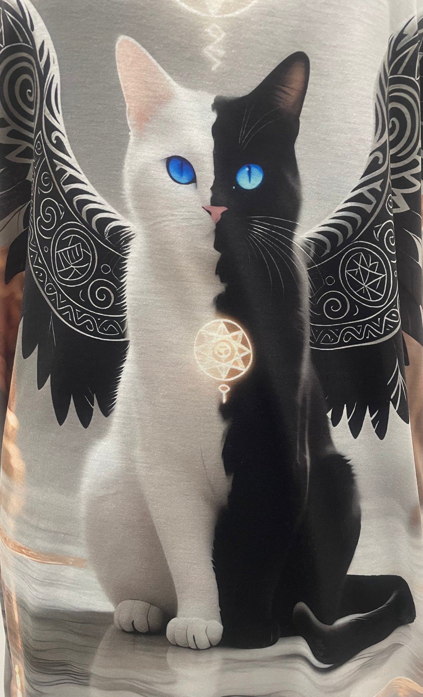 Kleid/Tunika Katze mit Engelsflügel