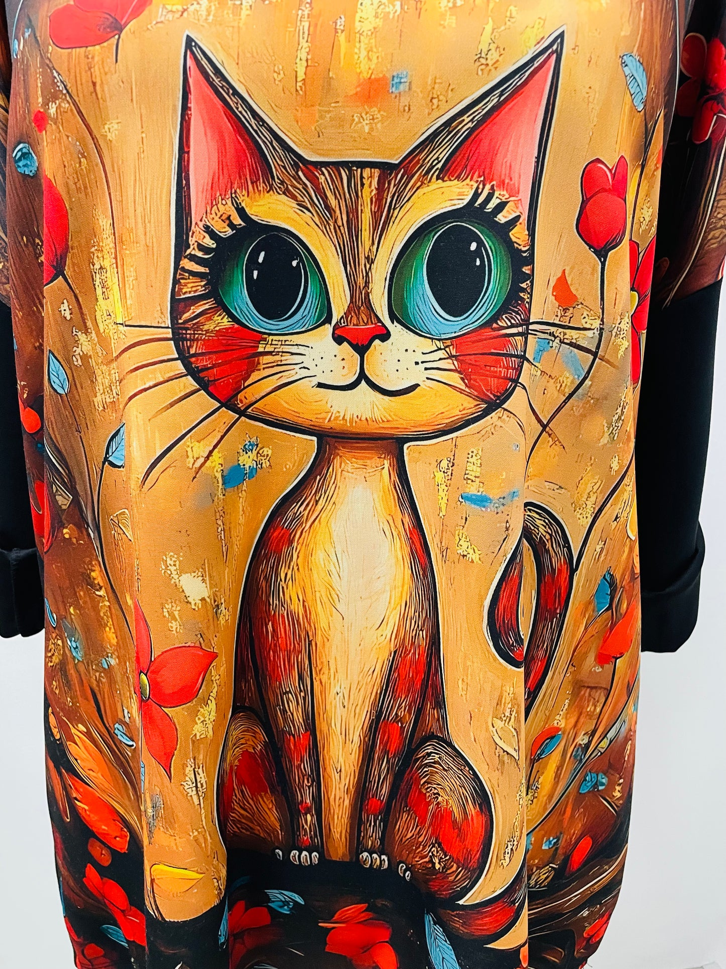 Shirt im Ponchostyle „Katze“ Soft Touch