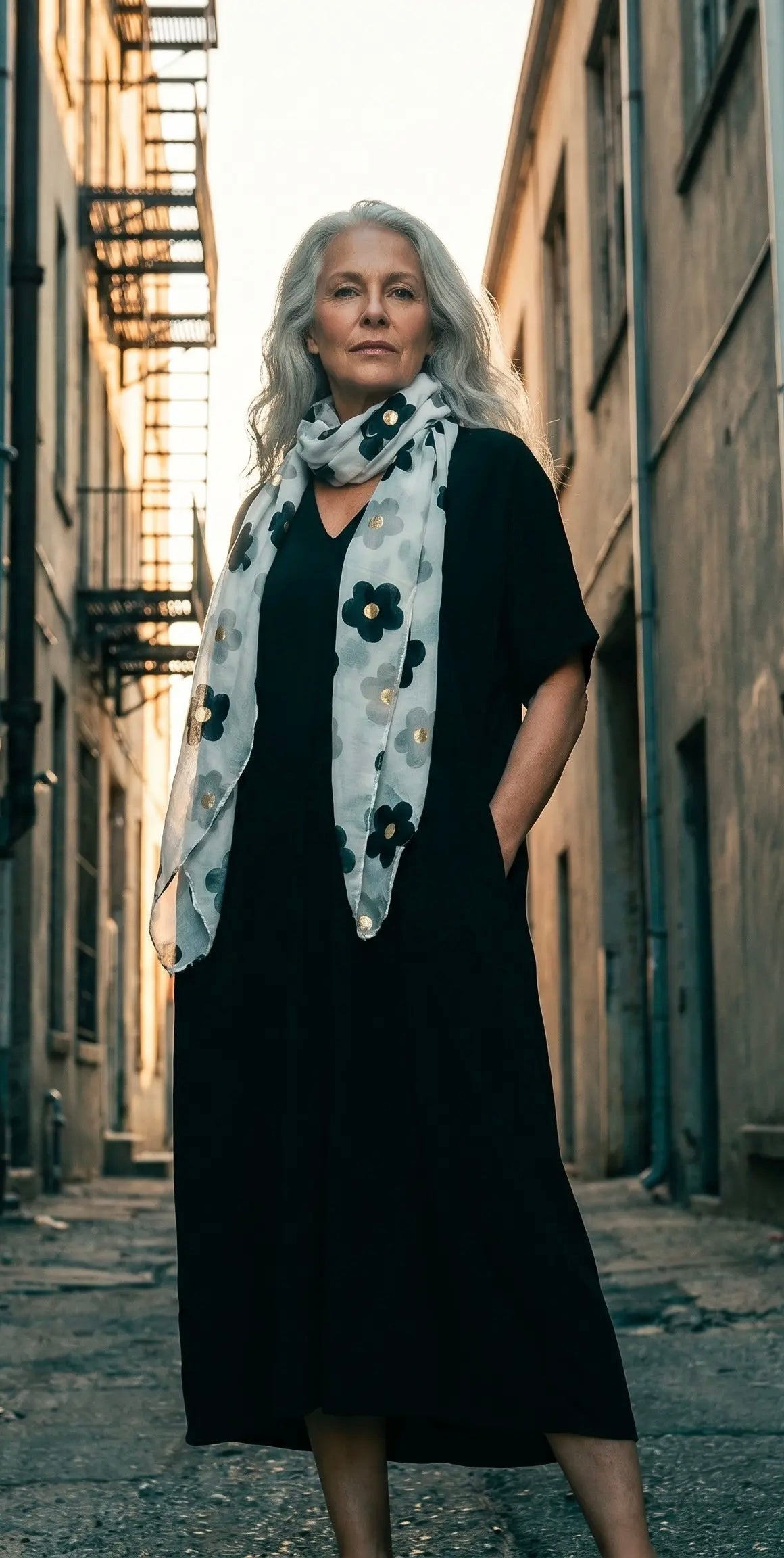 Viskosekleid im A-Linien Schnitt