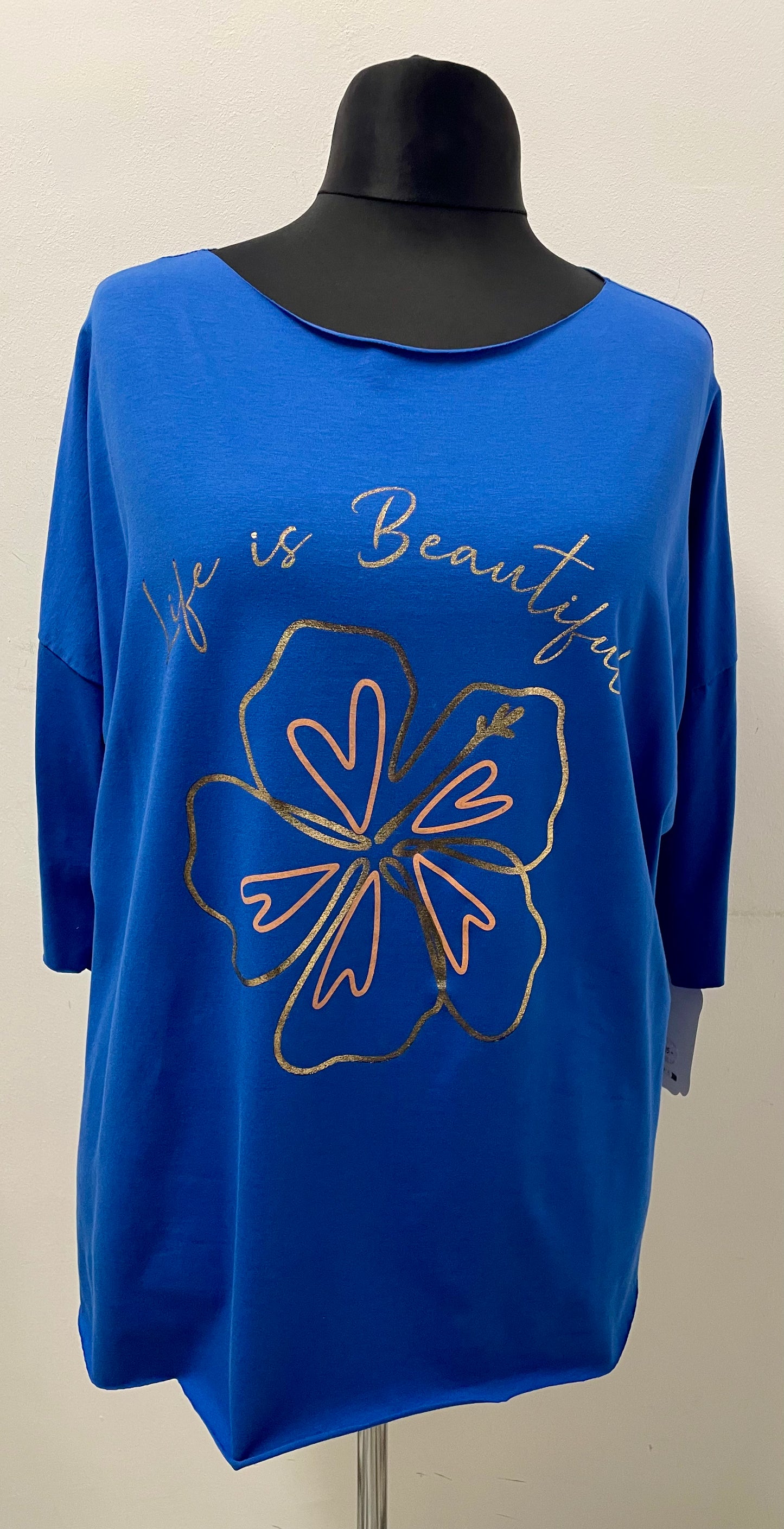 Shirt „Life is Beautiful“ mit 3/4 Arm