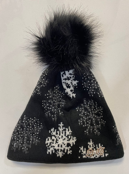 Wollmütze „Schneeflocke“ mit Bommel