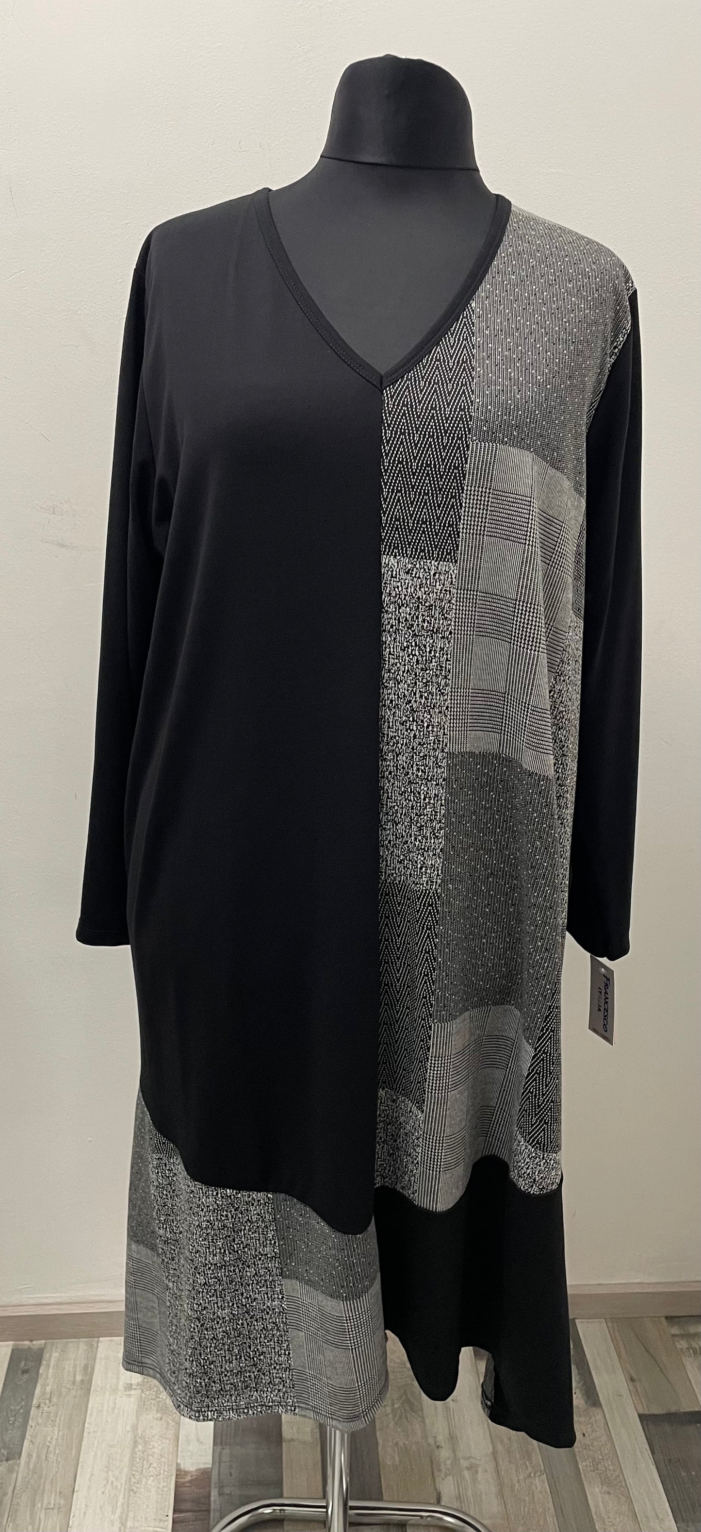 Kleid Schwarz/Grau