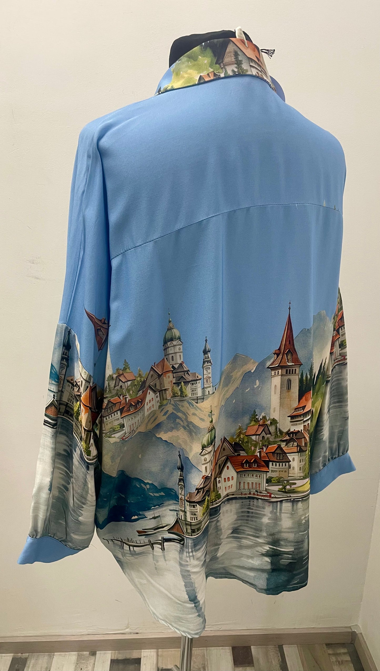 Oversize Bluse „Landschaftsmotiv“