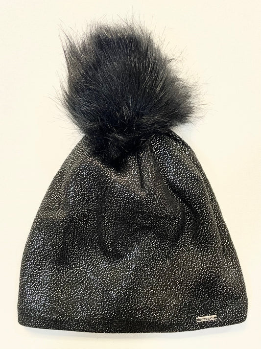 Glitzermütze mit Bommel