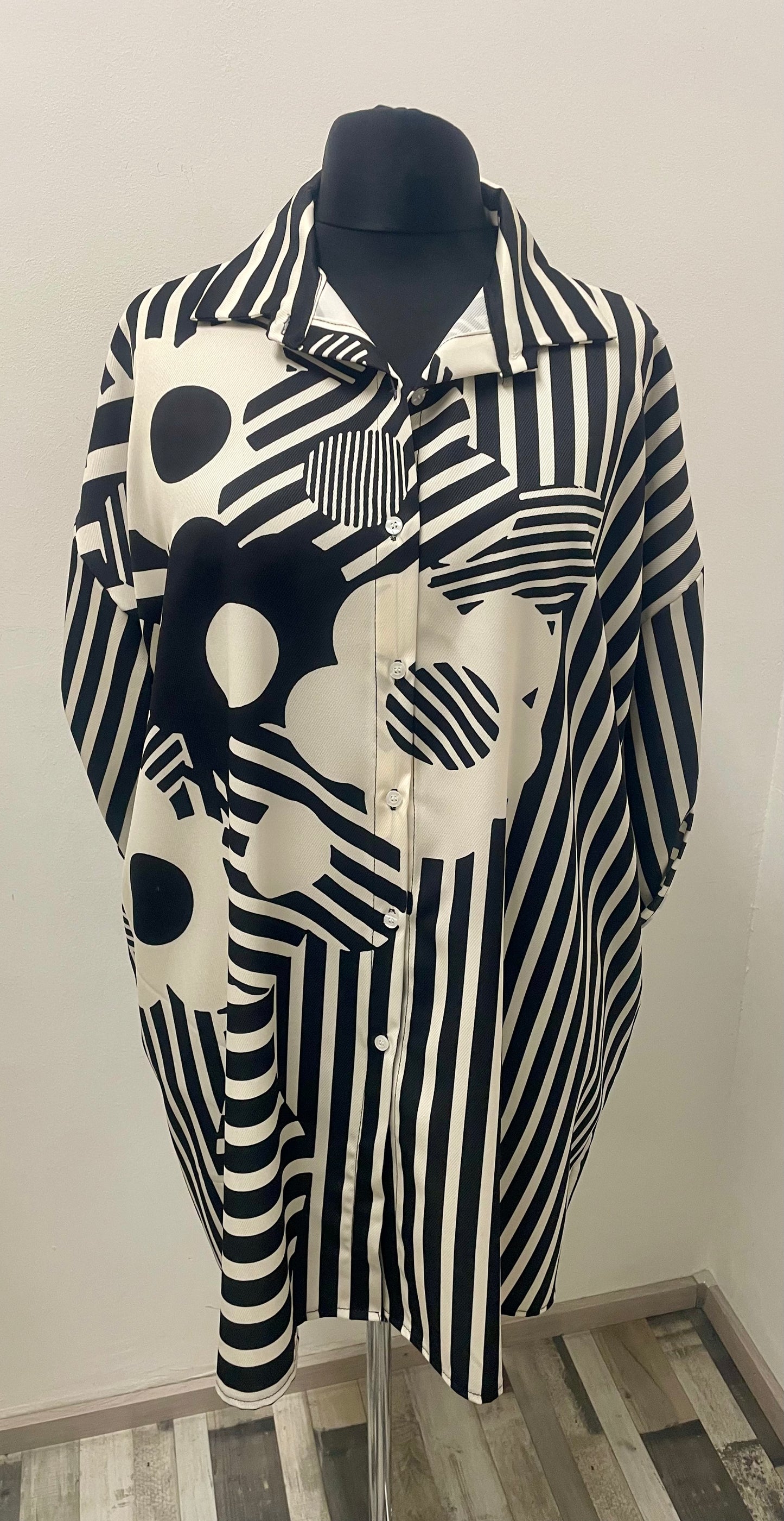 Longbluse gestreift