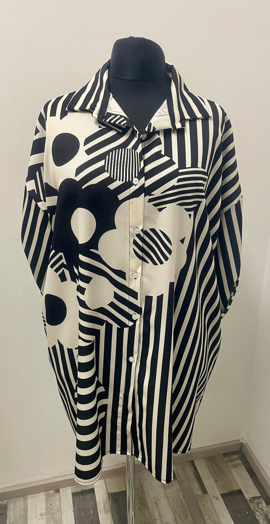 Longbluse gestreift