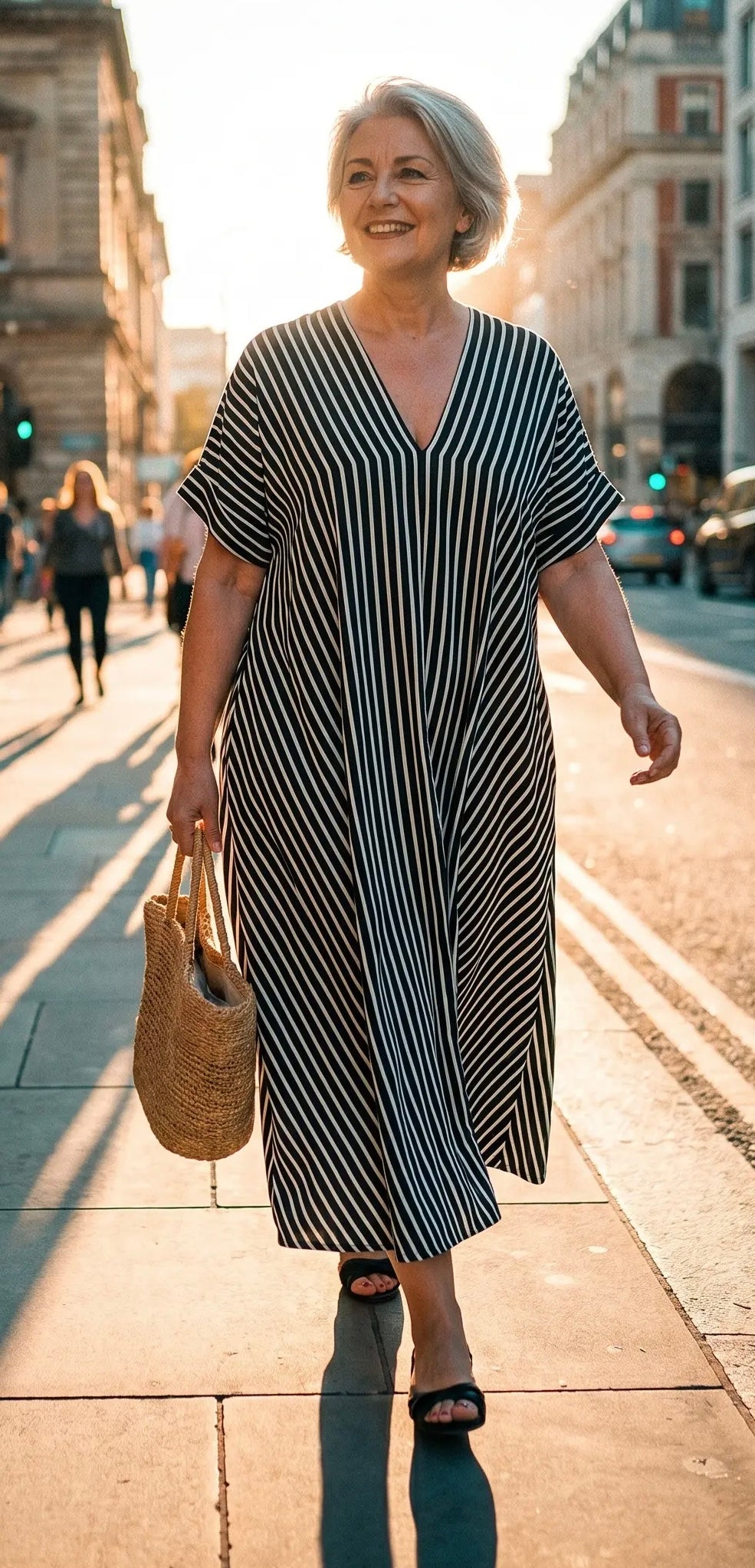 Kleid mit Streifen