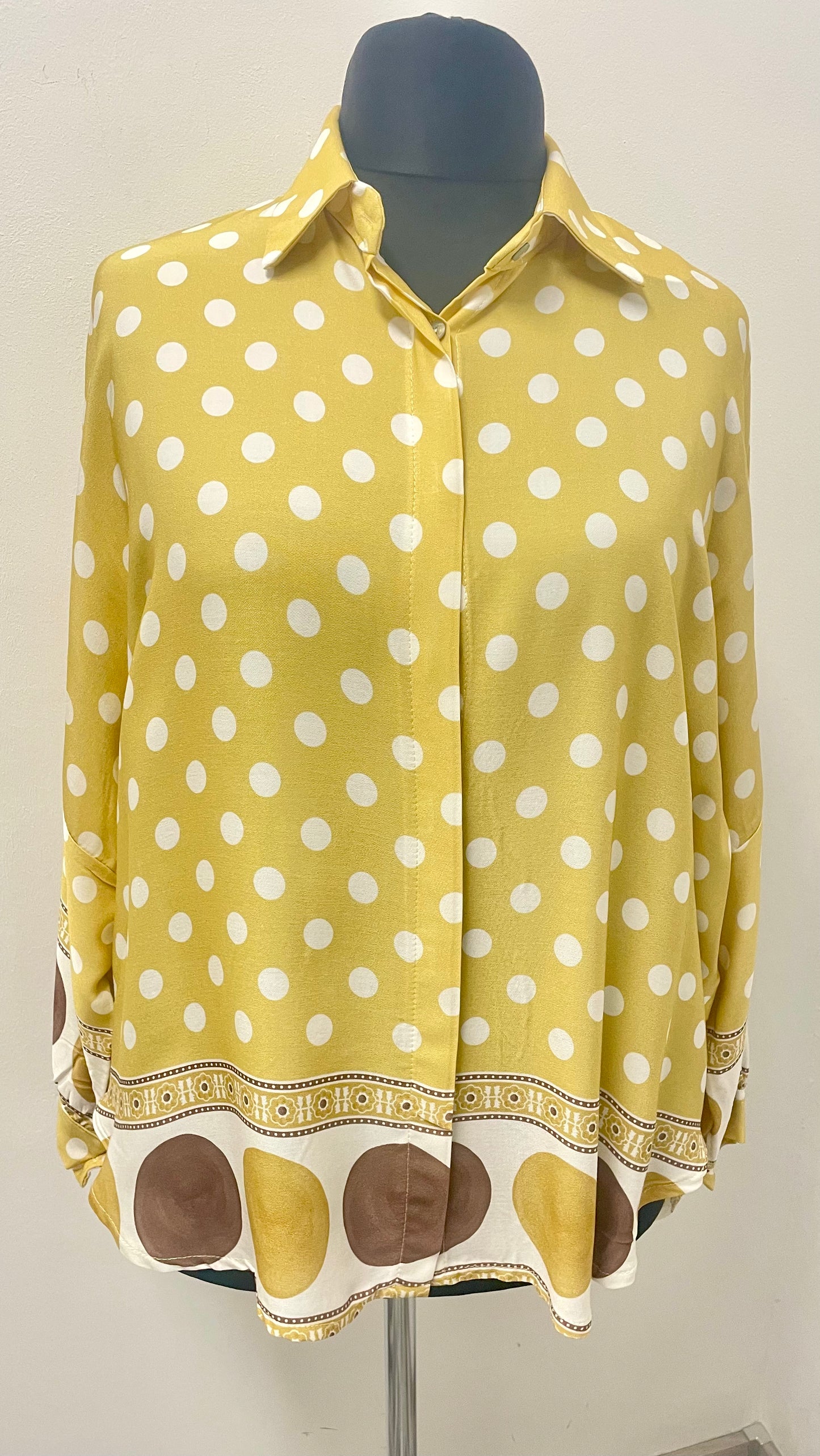 Oversize Bluse Polka-Dot-Muster