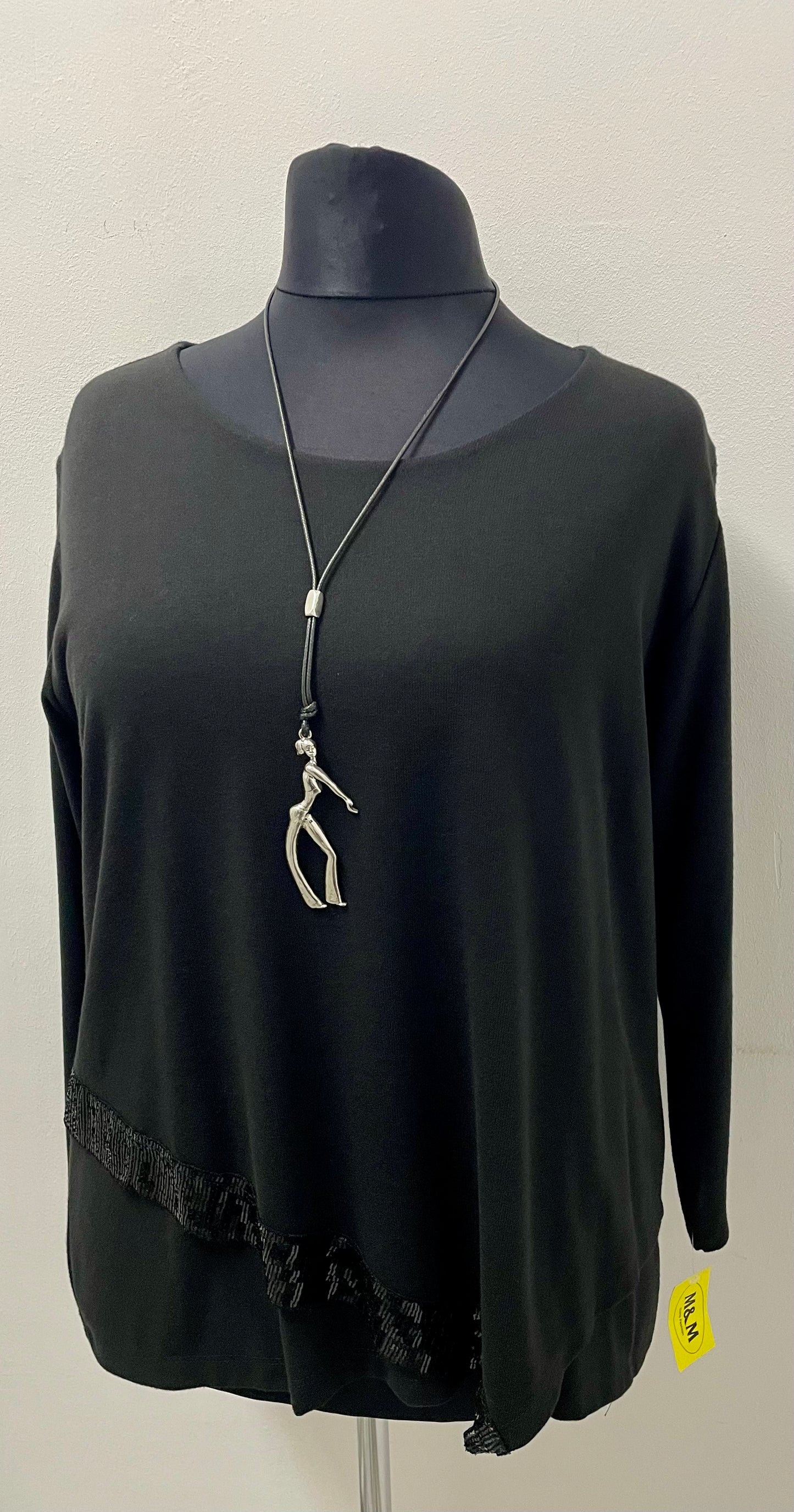 Pullover mit Glitzersaum