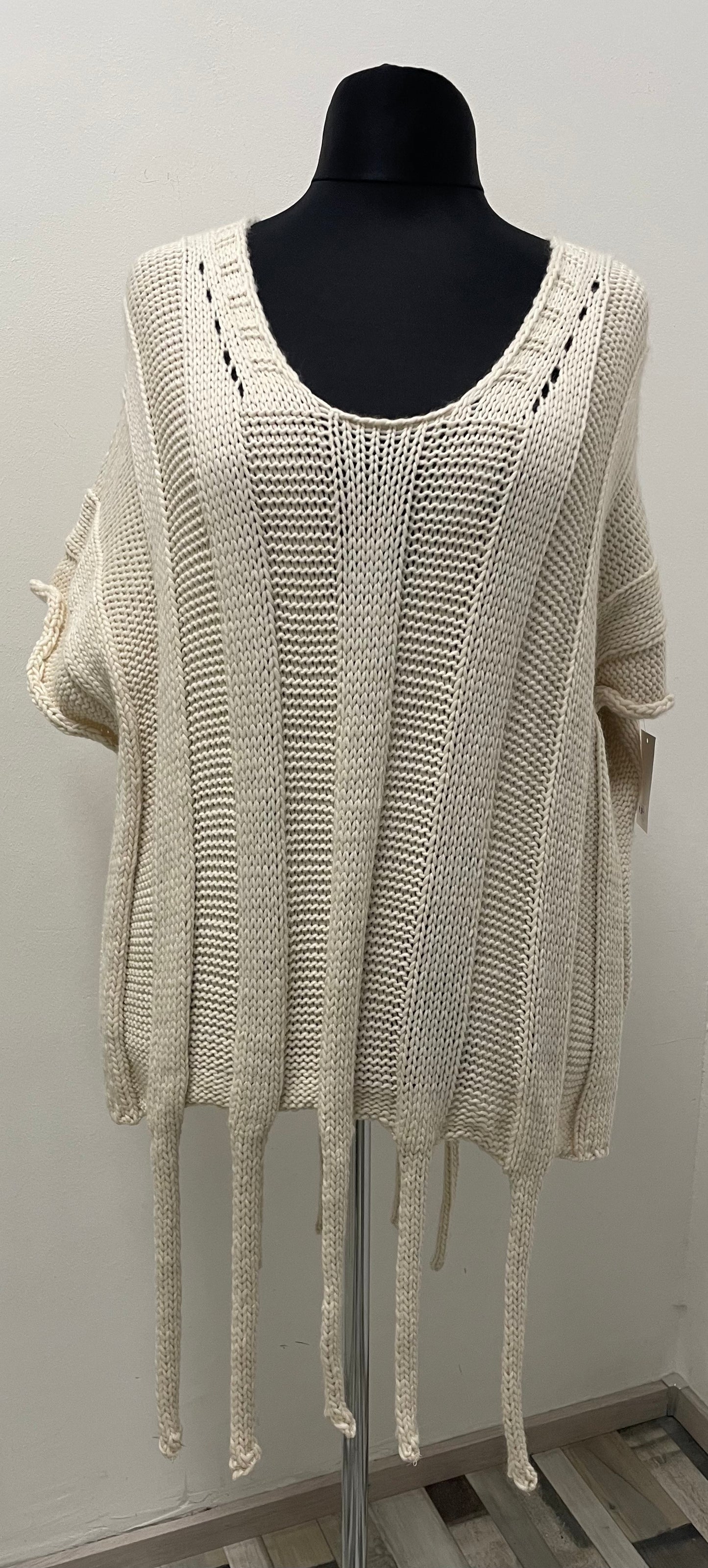 Strickpullover mit Zipfel