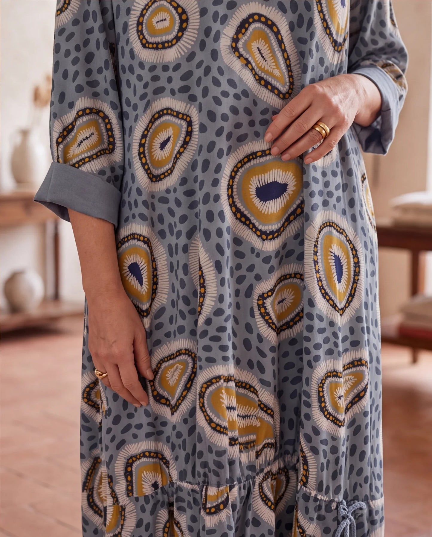 Plus Size Kleid mit grafischem Muster