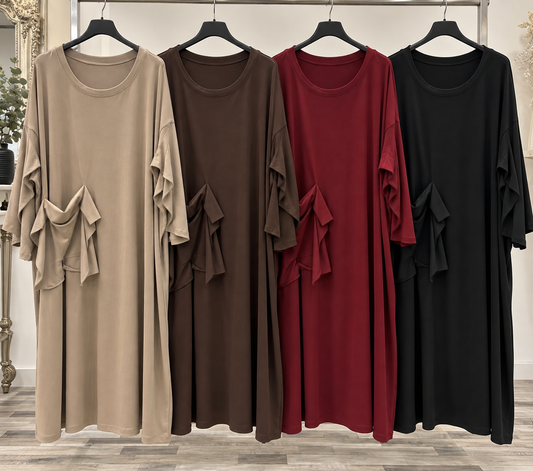 Plus Size Kleid „Giovanna“ mit Drapé-Detail