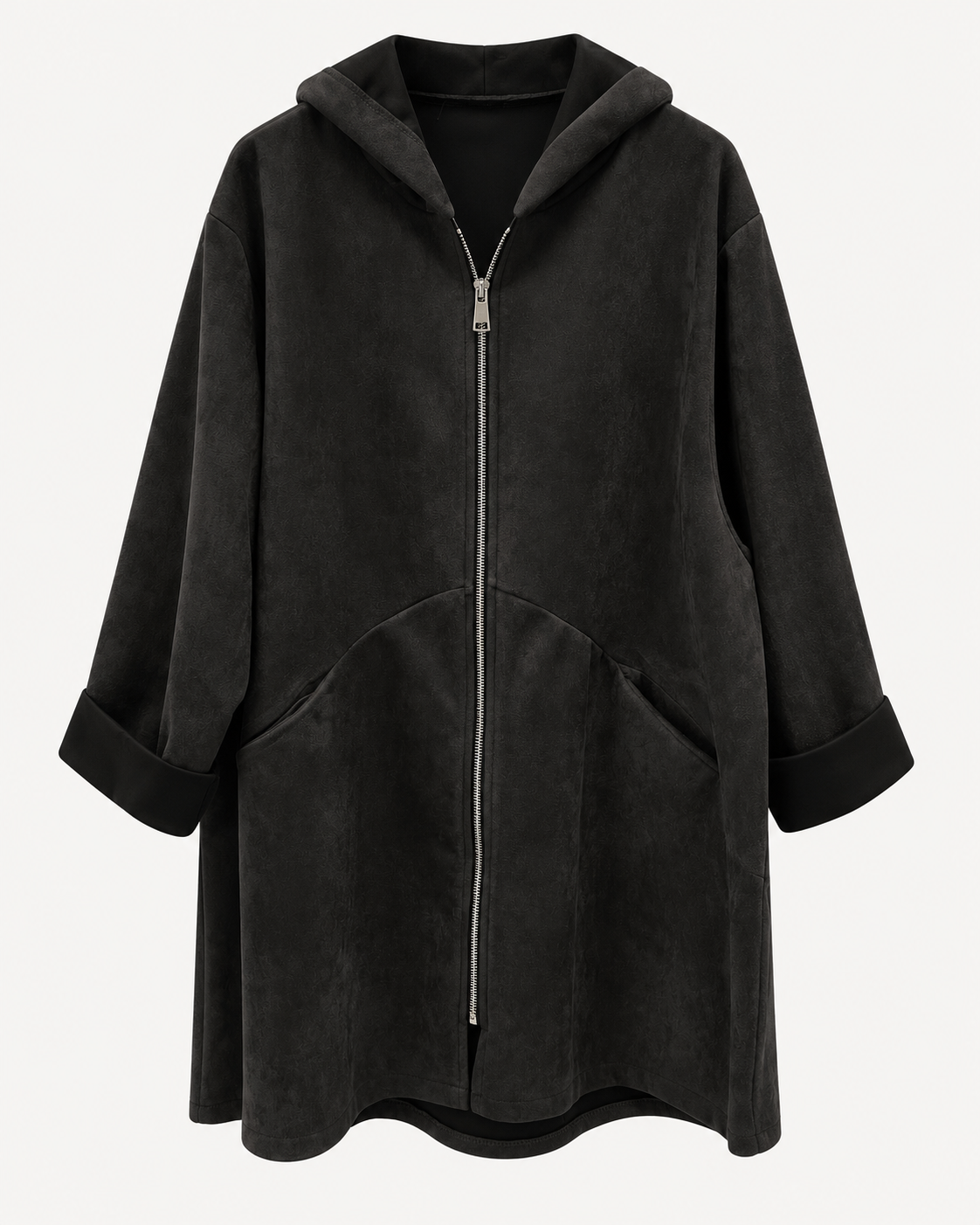Plus Size Longjacke „Abbraccio“ mit Kapuze