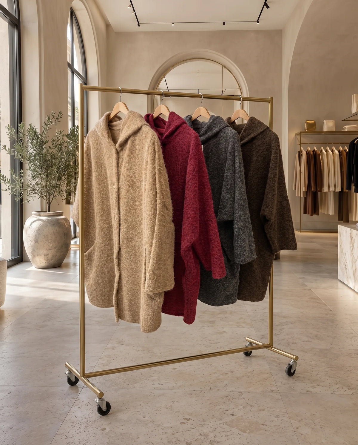 Plus Size Mantel „Volterra“ mit Kapuze