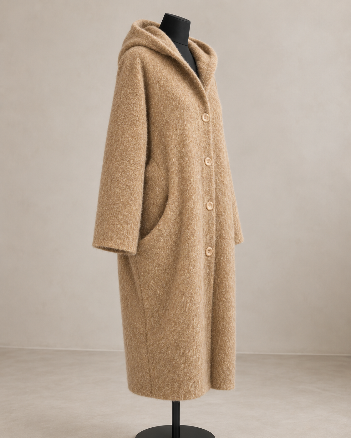 Plus Size Mantel „Volterra“ mit Kapuze
