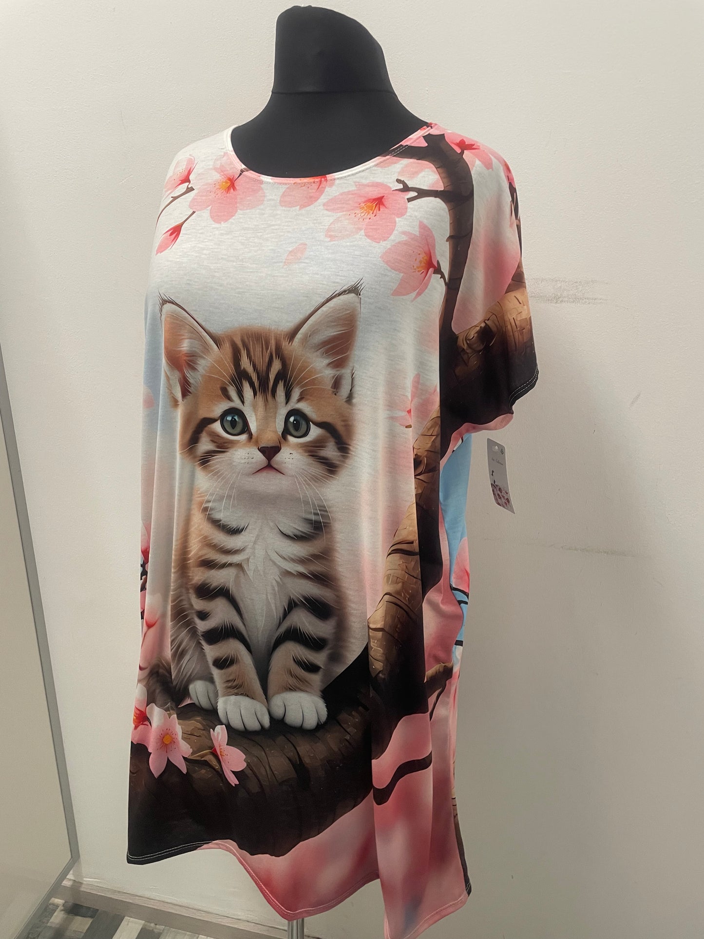Tunika/Kleid mit Katzenmotiv