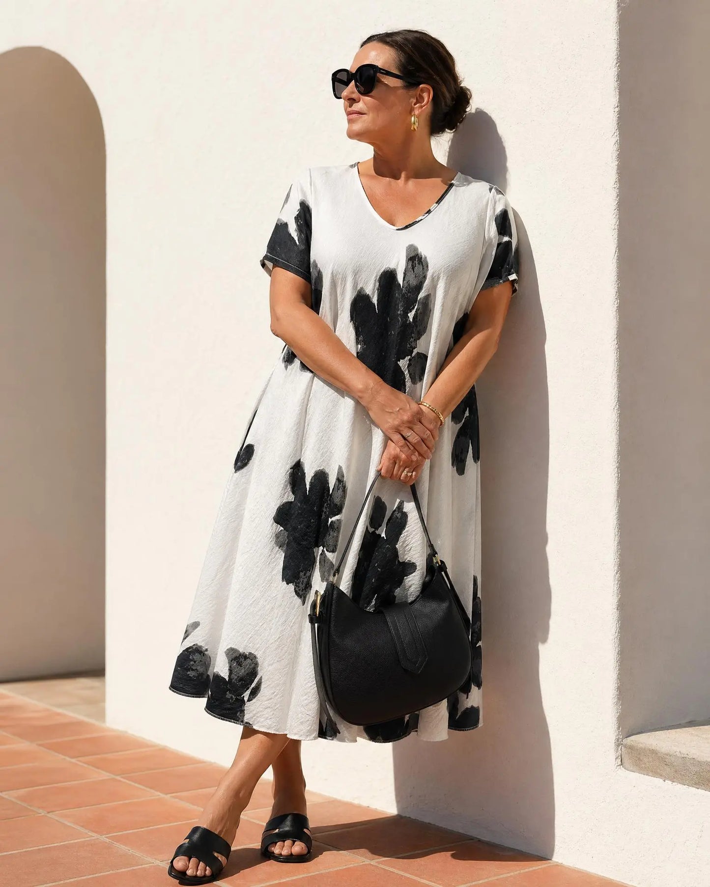 Kleid mit Blumen-Print