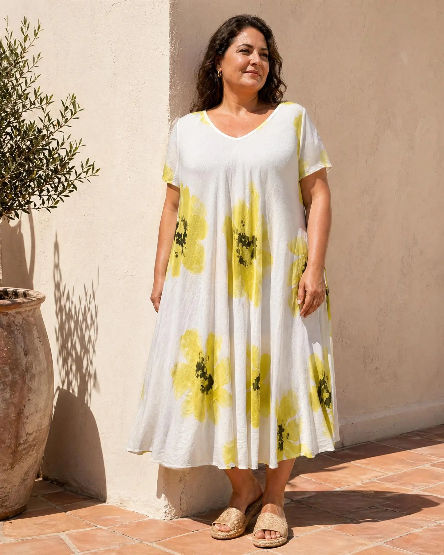 Kleid mit Blumen-Print