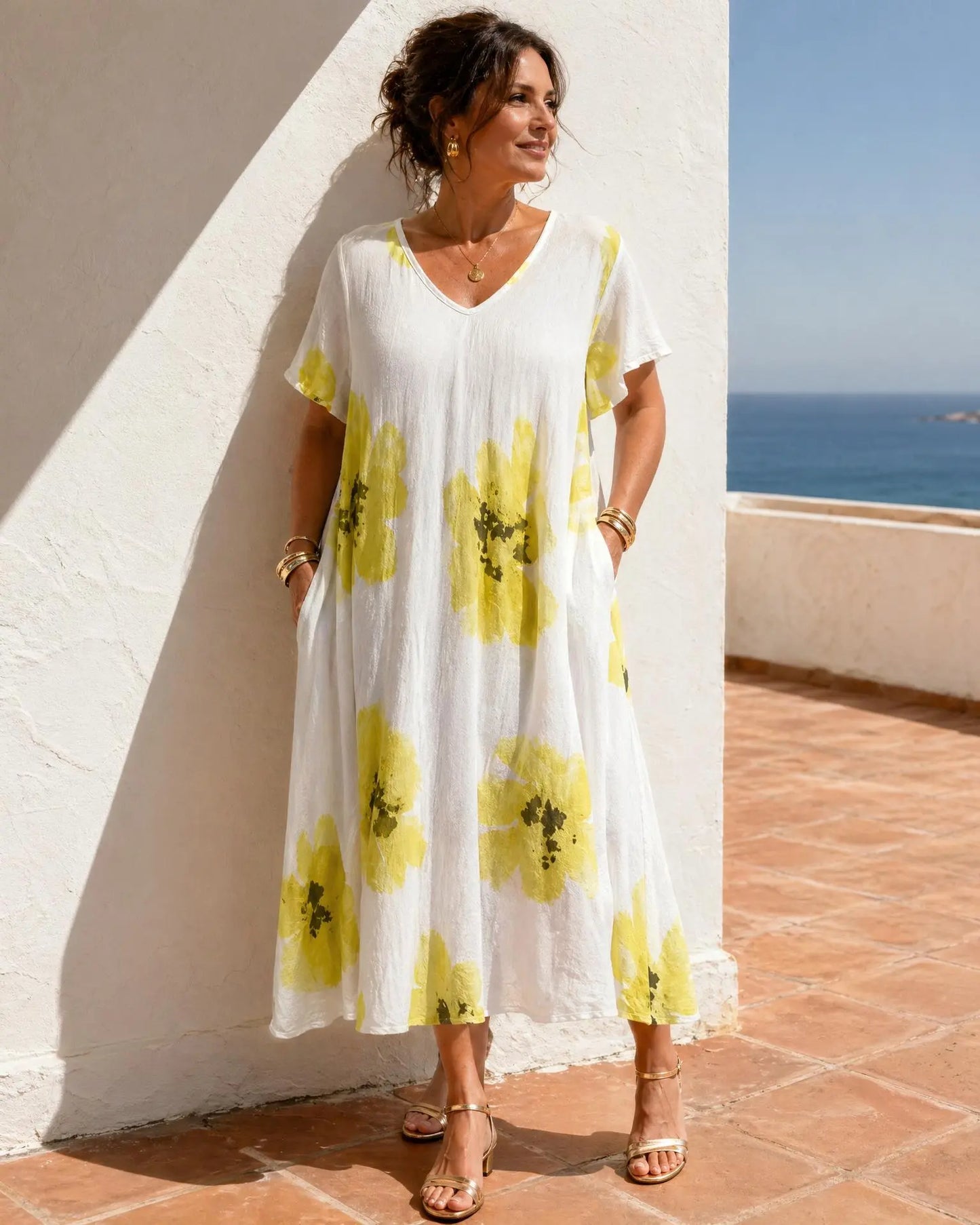Kleid mit Blumen-Print