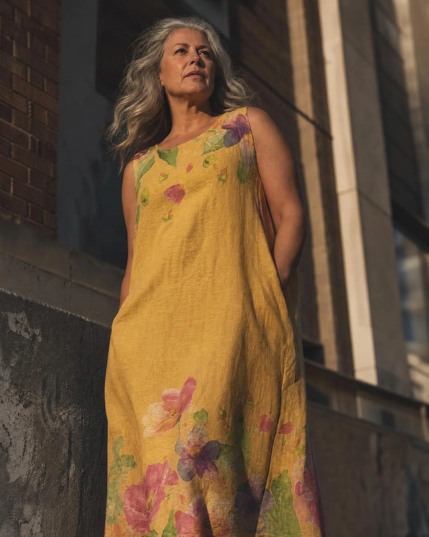 Leinenkleid ärmellos