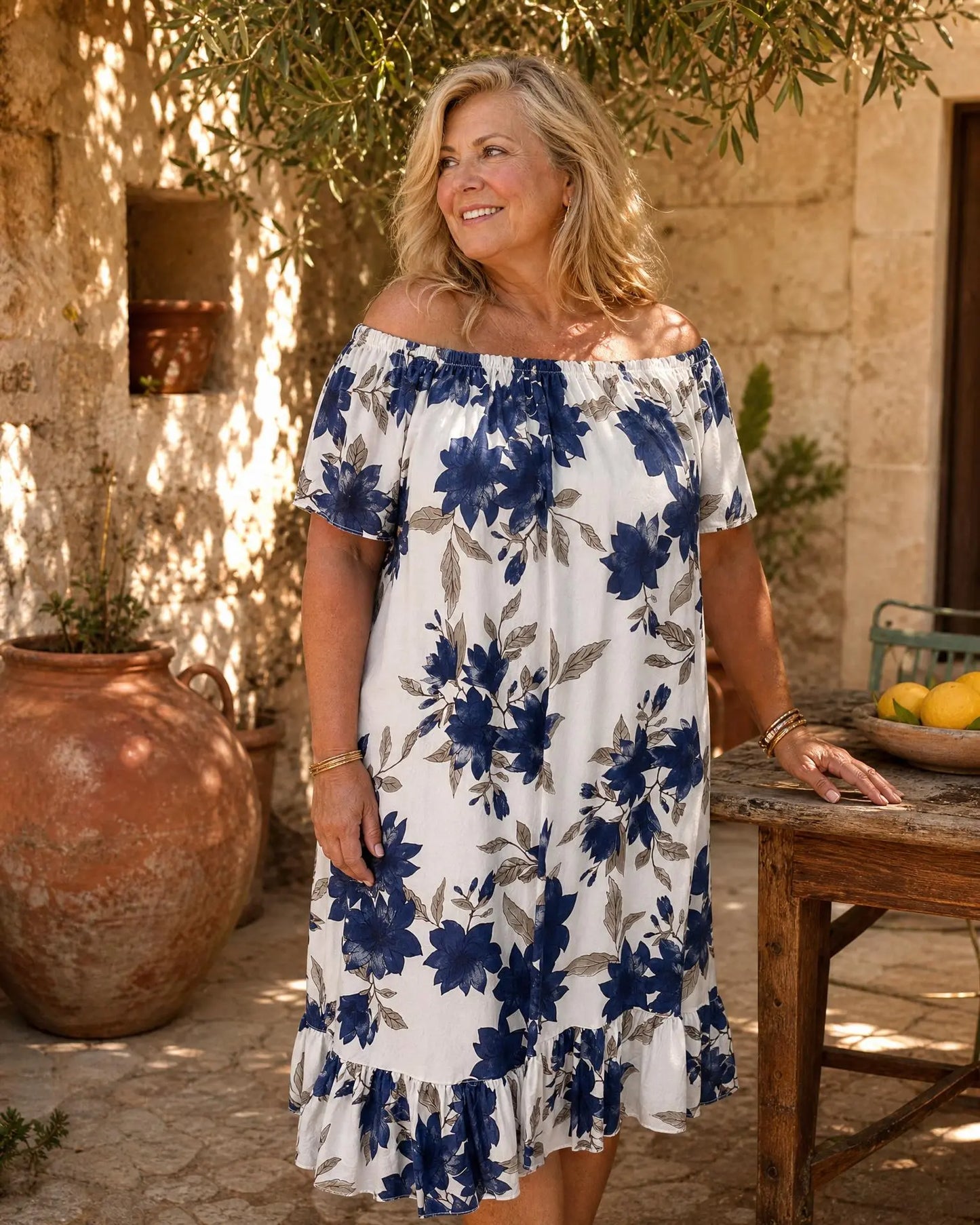 Off-Shoulder-Sommerkleid
