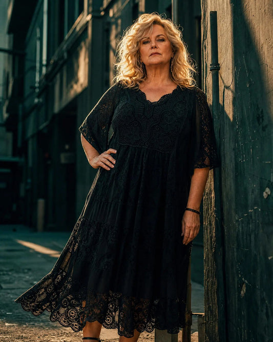 Spitzenkleid im Boho-Stil