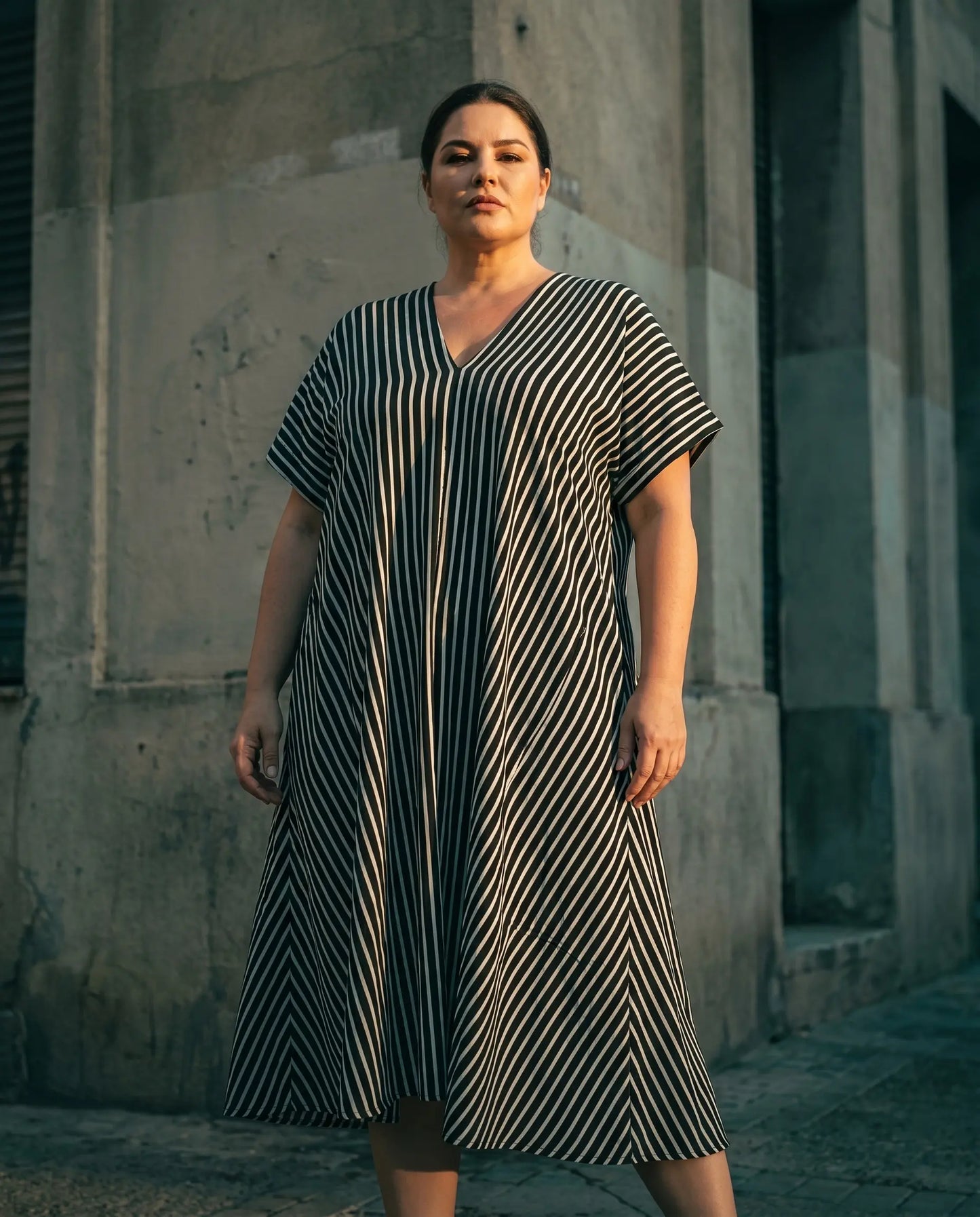 Kleid mit Streifen