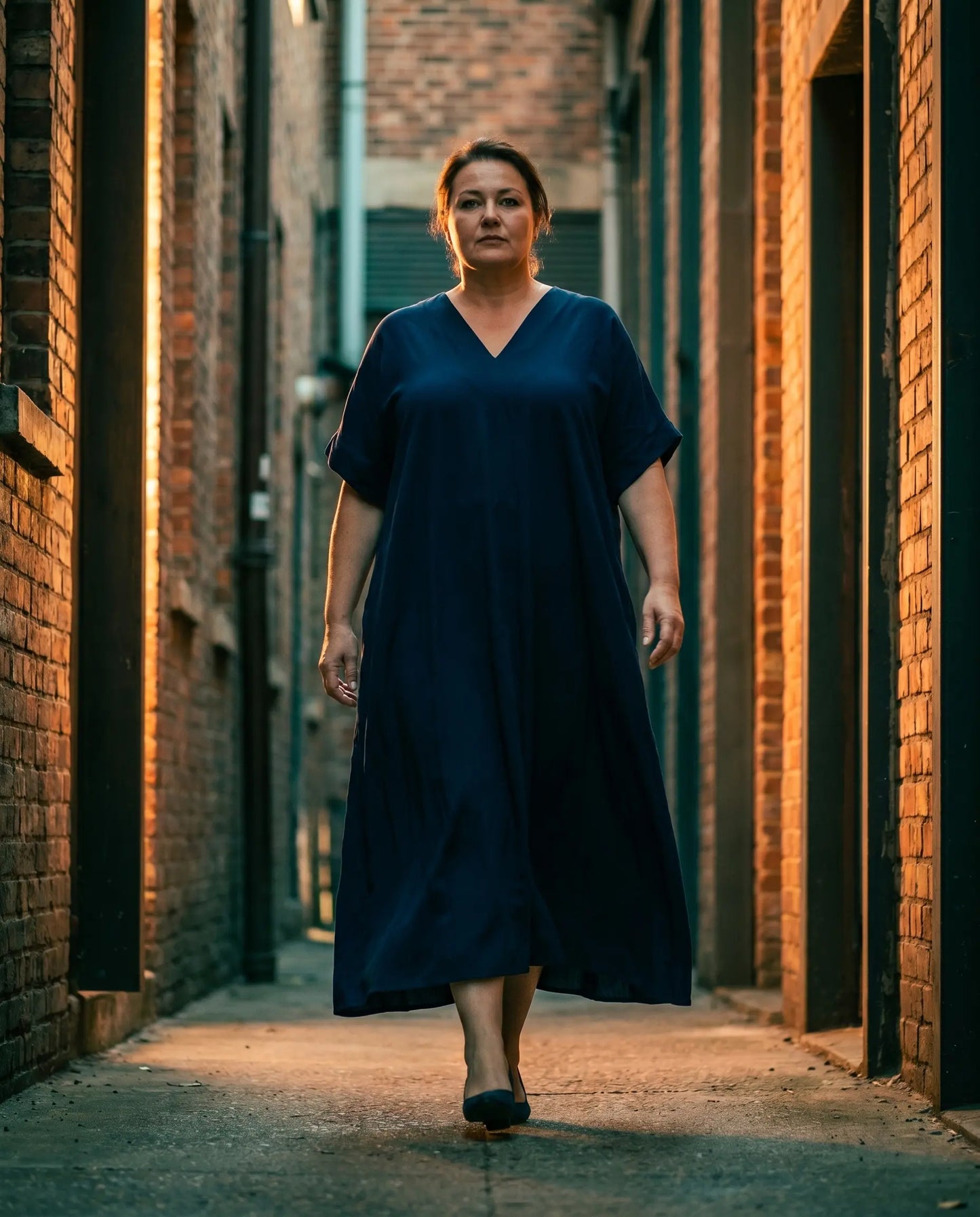 Viskosekleid im A-Linien Schnitt