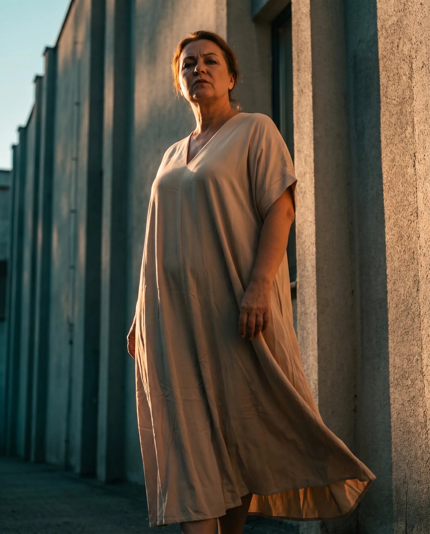 Viskosekleid im A-Linien Schnitt