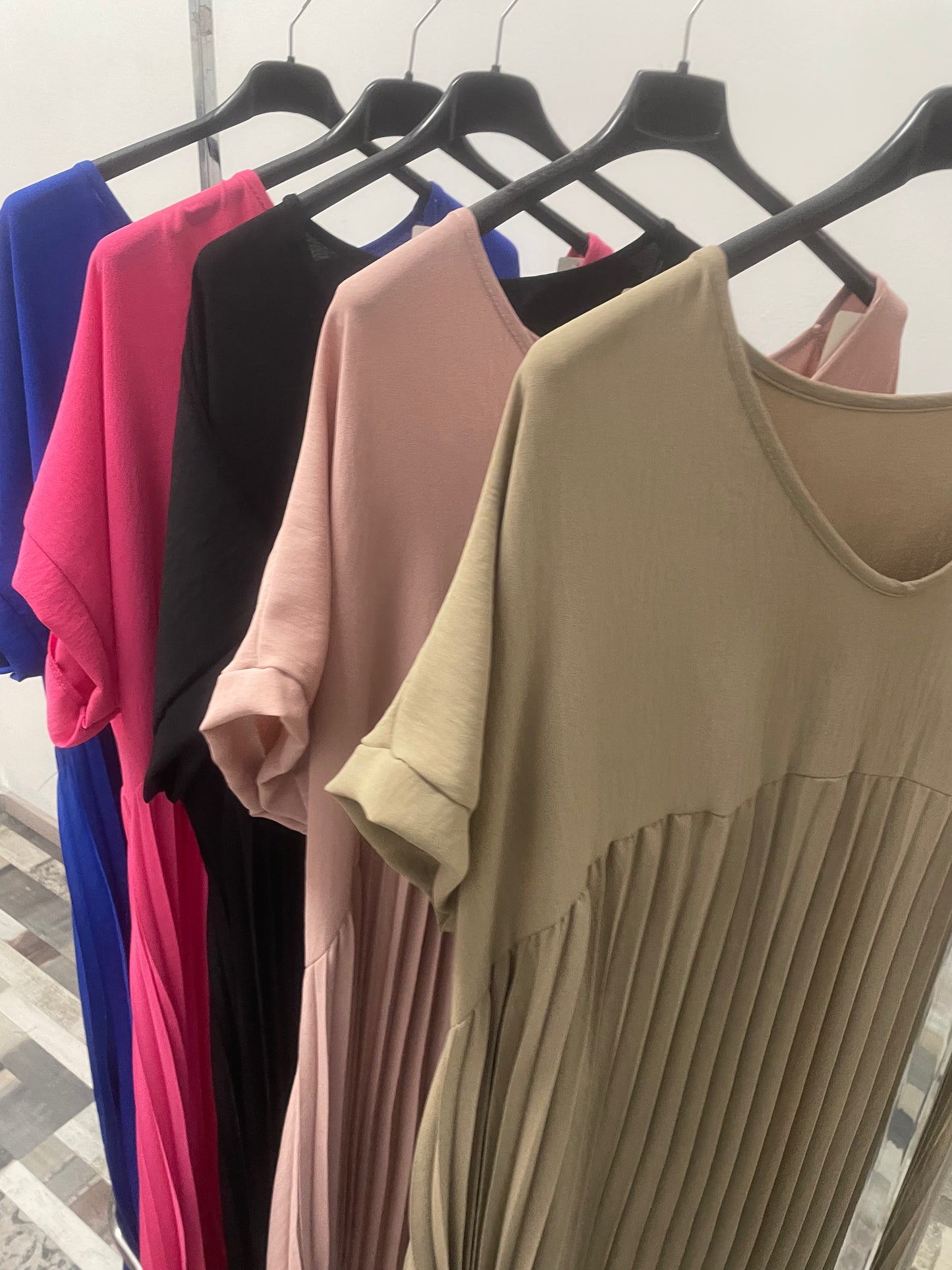 Plissee Maxikleid
