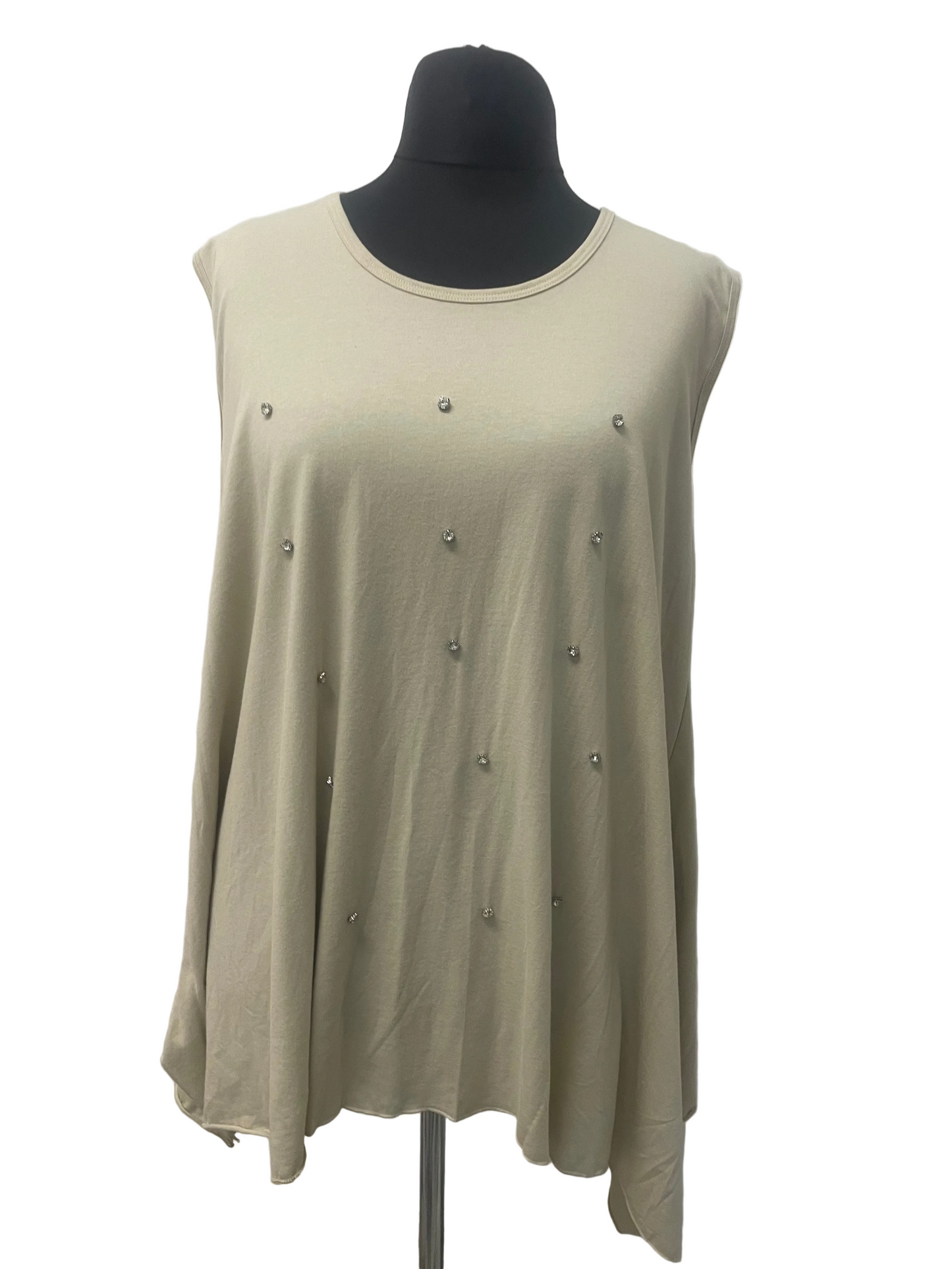 Top mit Glitzersteinchen