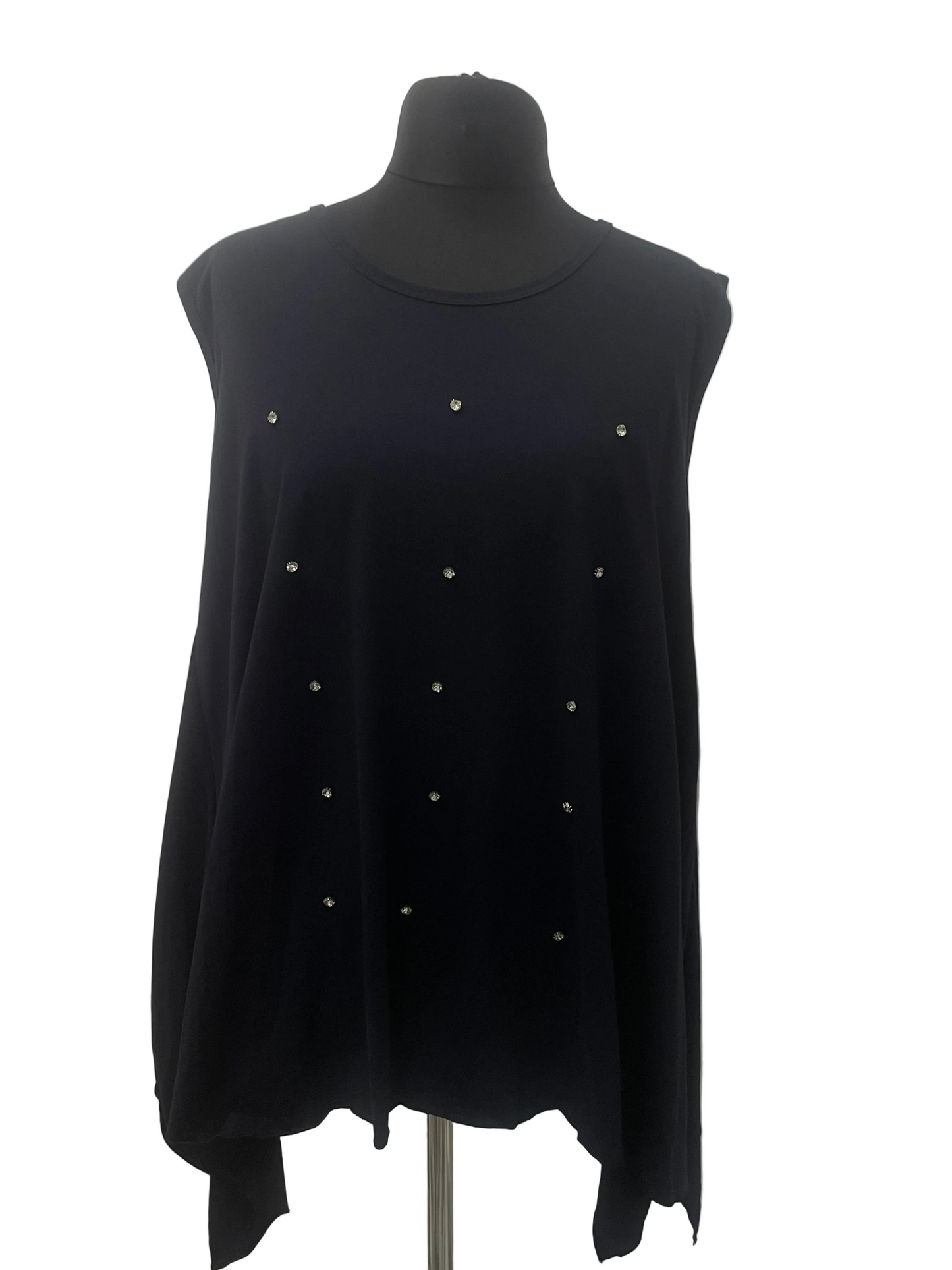 Top mit Glitzersteinchen